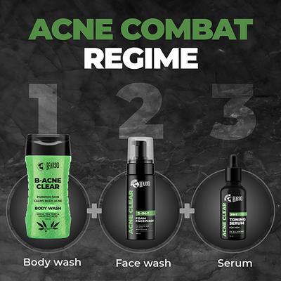 Beardo Acne Clear Foam 3 In 1 Face Wash 100ml - Face Wash & Cleansers