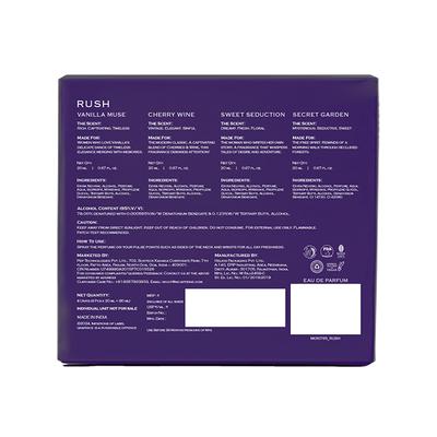 Mcaffeine Fien Rush Perfume Gift Set For Women-12 Hrs Longlasting EDP- Vanilla Muse, Cherry Wine 20Ml Each 4's - Women Perfumes (Edt/Edp)