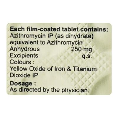 Azithral 250mg Tablet 10'S - Bacterial Infections-Mac