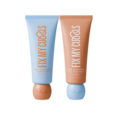 Fix My Curls Curl Quenching Moisture Styling Duo for Curly, Wavy, Dry, Frizzy Hair, Enriched with Aloe Vera, Chia Seed, and Flax Seed 50gm Each 2's - Hair Sets & Kits