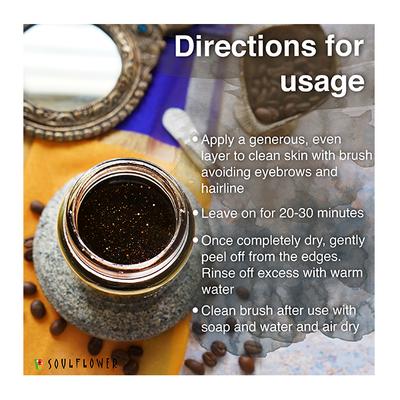 Soulflower Glitter Peel Off Mask - Coffee Caffeine 100 gm (N) - Masks & Peels