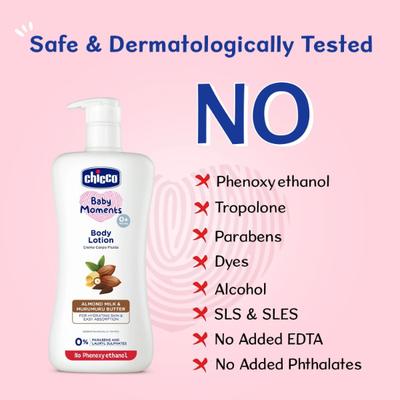 Chicco Baby Moments Body Lotion (0+ Months) - Almond Milk & Murumuru Butter 500 ml - Creams, Lotions & Oils