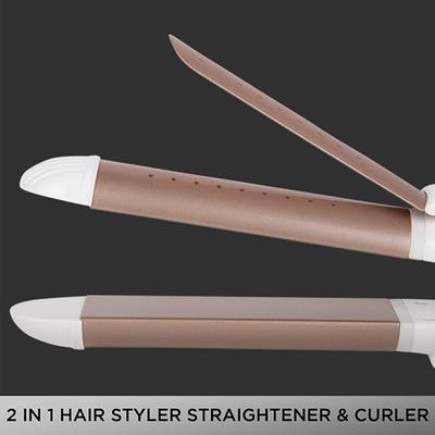 Vega 2 in 1 Wet and Dry Hair Styler Straightener and Curler (VHSC-02) White 1's - Multi-Stylers