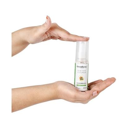 Greenberry Organics SPF 50+ Sunscreen Gel - Aloe Vera & Cucumber 50 ml - Face Sunscreen