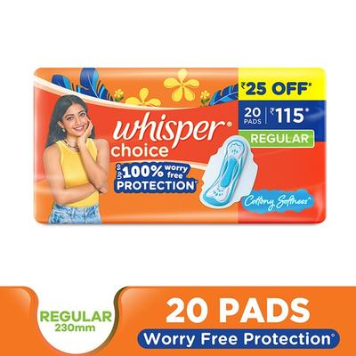 Whisper Choice Wings Sanitary Pad 20's - Sanitary Napkins