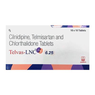 TELVAS LNC 6.25 Tablet 10's - Hypertension-Ana