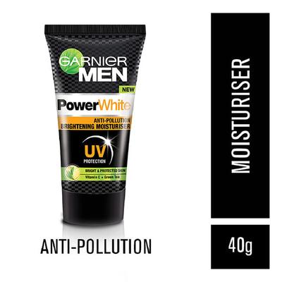 Garnier Men Power White Anti-Pollution Brightening Moisturiser 40 gm - Face Moisturizers