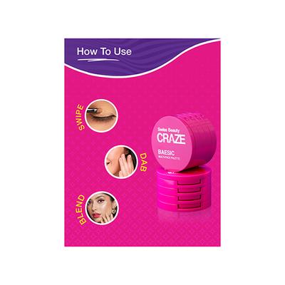 Swiss Beauty CRAZE Baesic Multi-Face Palette-Delulu 6 g - Face Palettes