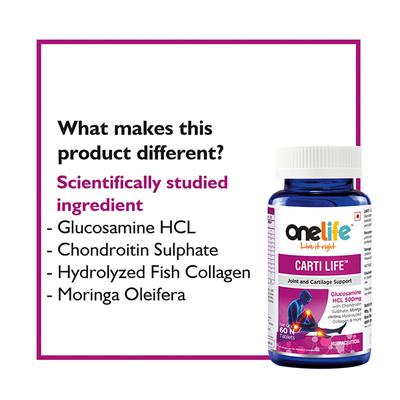 Onelife Carti Life (Joint & Cartilage Support) Tablet 60's - Calcium And Minerals