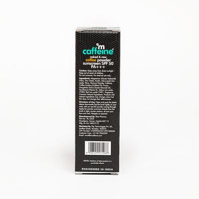 mCaffeine SPF 50 PA+++ Coffee Powder Sunscreen - 100% Mineral, Matte Sunscreen with No White Cast 4 gm - Face Sunscreen
