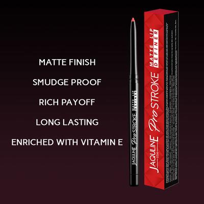 Jaquline USA Pro Stroke Matte Lip Definer Poppin 0.3 gm - Lip Liners
