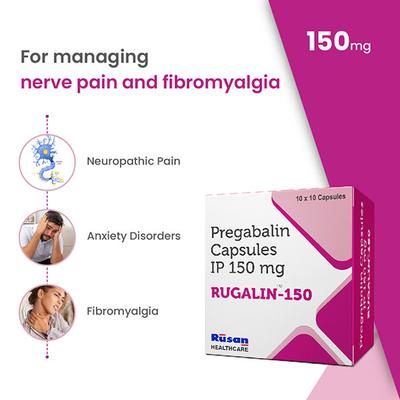RUGALIN 150 Capsule 10's - Neuropathic Pain-Dru