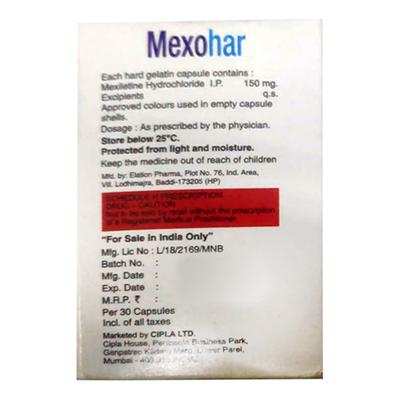 MEXOHAR 150mg Capsule 30's - Arrhythmiasis
