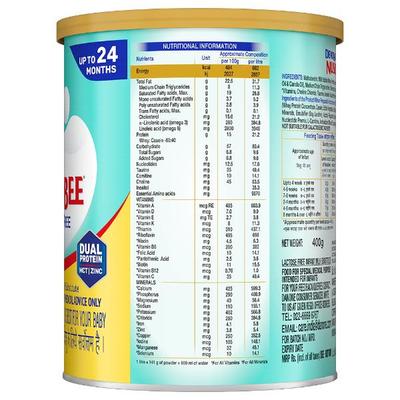 Dexolac Nusobee Casein (Up to 24 Months ) 400 gm -Tin - Baby And Infant Supplements