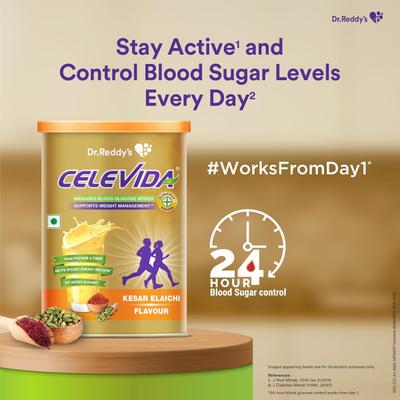 Celevida Diabetes Care Powder - Kesar Elaichi Flavour 400 g - Diabetes (Fitness)