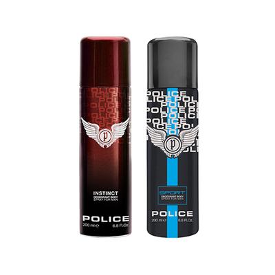 Police Instinct Deodorant Spray 200ml + Sport Deodorant Spray 200ml 2's - Men Deodorants/Roll-Ons