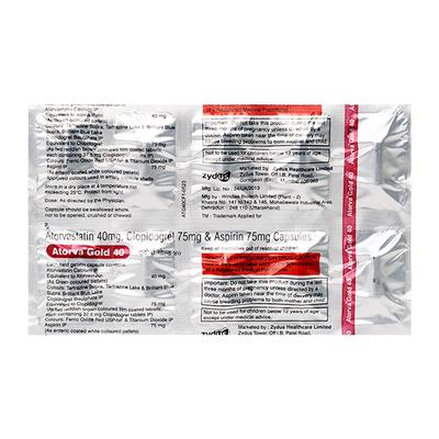 ATORVA GOLD 40 Capsule 10's - Blood Clot-Ant