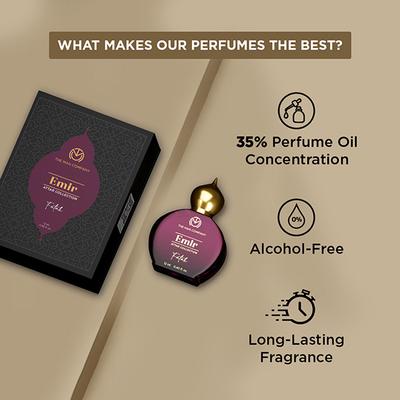 The Man Company 100% Alcohol-Free Attar Perfume for Men - Fatah Emir Collection 12 ml - Men Perfumes (Edt/Edp)