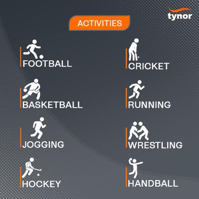 Tynor Knee Wrap (Neoprene) (UN) - Black & Orange - Knee/Leg Supports