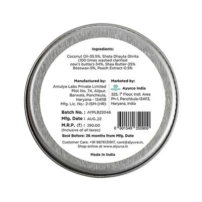Alyuva Ghee Enriched Natural Peach Lip Balm, for all ages 7 gm - Lip Balms