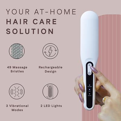 Winston Led Hair Growth Therapy Comb Detangling Red & Blue Light Mode Scalp Vibration 200 gm - Hair Combs