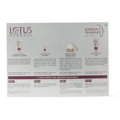Lotus Herbals Radiant Diamond Cellular Radiance 5 In 1 Facial Kit 1's - Facial Kits