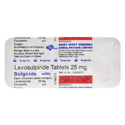 Sulgiride 25mg Tablet 10'S - Psychosis-Ans