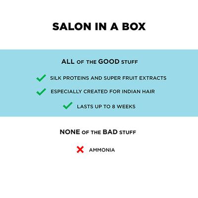 Bblunt Salon Secret High Shine Creme Hair Colour Wine Deep Burgundy with Silk Protein (50gm+50ml+8ml) 1's - Crème