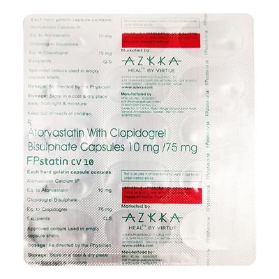FPSTATIN CV 10 Capsule 15's - High Cholesterol-Dys