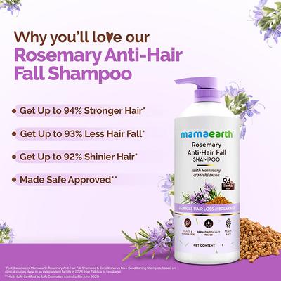Mamaearth Rosemary Anti-Hair Fall Shampoo with Rosemary & Methi Dana 1000 ml - Shampoos