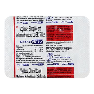 ALTIPRIDE MV2 Tablet 10's - Diabetes-Ant