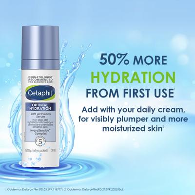 Cetaphil Optimal Hydration Activation Serum, Lightweight and Fast Hydration 30 ml - Face Serum