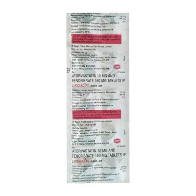 Lipicard AV Tablet 10'S - High Cholesterol-Dys