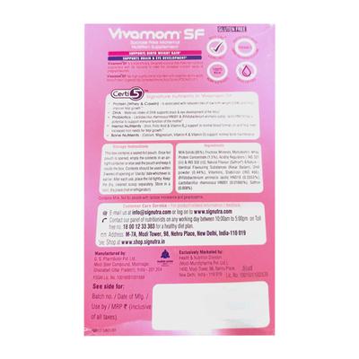 Vivamom SF Sucrose Free Maternal Nutrition Supplement Powder Refill - Kesar Badam Flavour 400 g - Nutritional Supplements