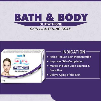 Healthvit Bath & Body Glutathione Skin Lightening Soap 3's - General Health