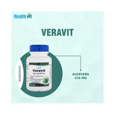 Healthvit Veravit Aloe Vera 470MG- Capsules 60's - Herbal Dietary Supplement