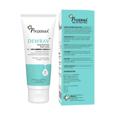 Fixderma Dewrav Deep Hydrating Body Lotion with Ceramide & Shea Butter, Moisturizer 200 ml - Face Moisturizers