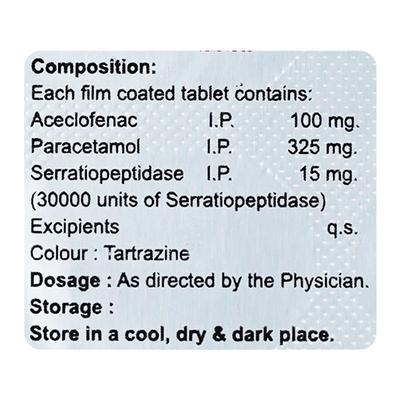 ACENIP PLUS Tablet 10's - Pain relief-Nsa