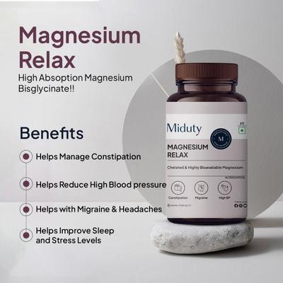 Miduty Magnesium Relax Capsule 60's - Calcium And Minerals