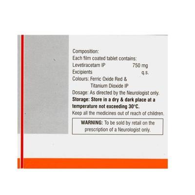 Levroxa 750mg Tablet 10'S - Epilepsy/Convulsion-Ant
