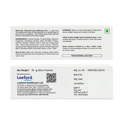 MEDISOFT MOISTURISING Bar 75g - Dry Skin-Emo