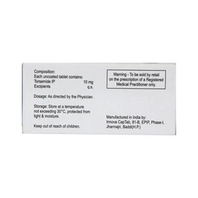 Torvigress 10mg Tablet 10'S - Hypertension-Diu