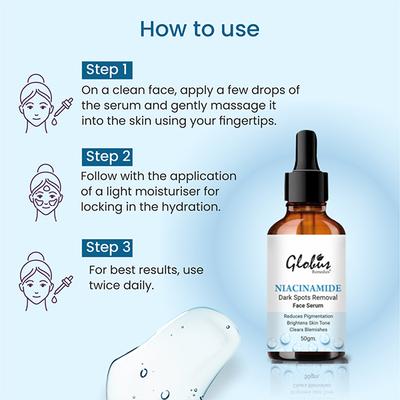 Globus Remedies Niacinamide Anti-Pigmentation Face Serum, Clarifying Serum 50 ml - Face Serum
