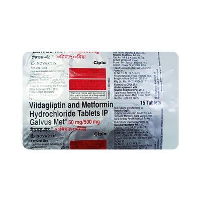 Galvus Met 50/500mg Tablet 15'S - Diabetes-Ant