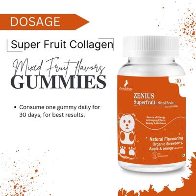 Zenius Super Fruit Collagen Mixed Fruit Gummies 30's - Hair & Skin