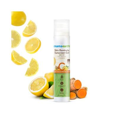 Mamaearth Skin Illuminate Sunscreen with SPF 50 Gel with Vitamin C & Turmeric for UVA & B Protection Pa+++ 50 gm - Face Sunscreen