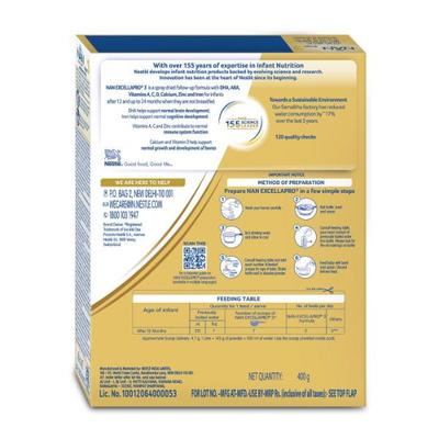 Nestle NAN Excellapro 3 (After 12 Months) Follow Up Formula Powder 400 gm - Baby And Infant Supplements