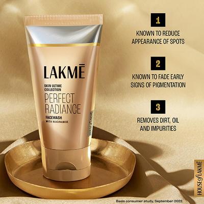 Lakme Perfect Radiance Brightening Facewash with 98% Pure Niacinamide Complex - For Pigmentation 50 g - Face Wash & Cleansers