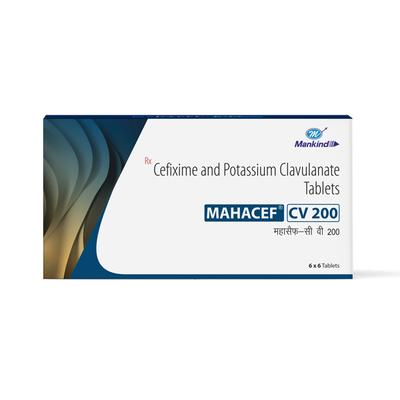 Mahacef CV 200mg Tablet 6'S - Bacterial Infections-Cep