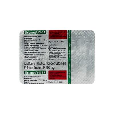 ELCEMET 500 SR Tablet 10's - Diabetes-Ant